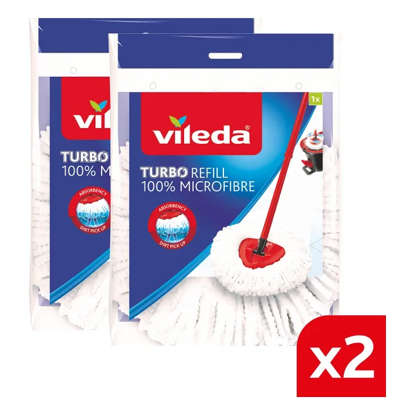 Vileda Turbo Üçgen Başlık Mikrofiber Yedek Paspas 2 Paket - 2'li