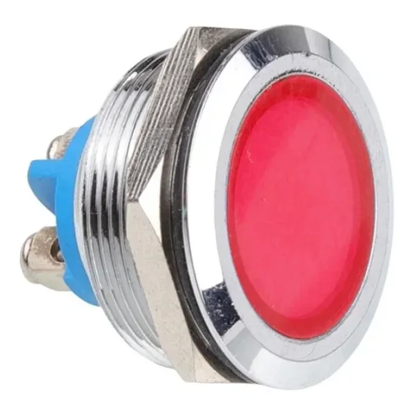 WD25L-P0 25mm 12-24V Metal Sinyal Lambası - Kırmızı
