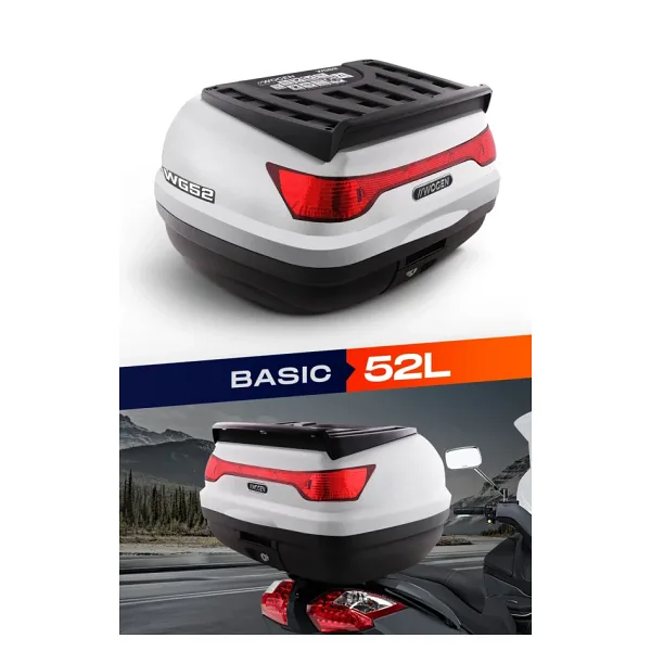 Wogen WG52 Basic 52 lt Motosiklet Çantası Beyaz