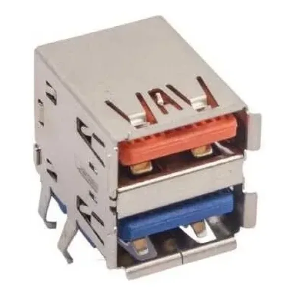 2 Port USB-A 3.0 Dişi Konnektör PCB Tipi