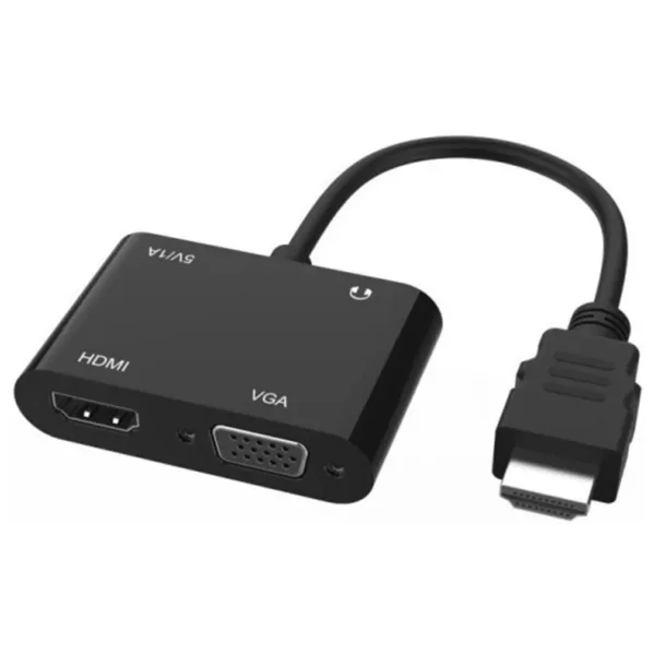 Alfais 4671 HDMI To HDMI + VGA Çevirici