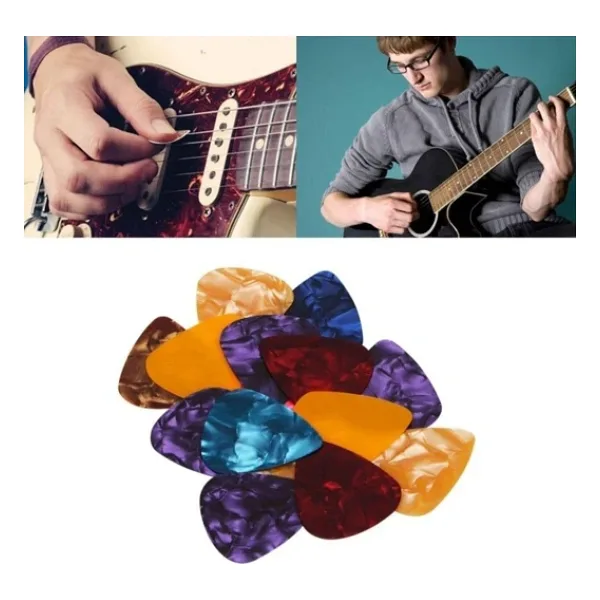 Alice 0.81 Numara Kaarma Renkli Sedefli 10 Adet Gitar Penası-10 Adet