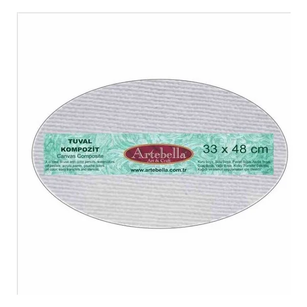 Artebella Preslenmiş Tuval Kompozit Elips 33x48cm