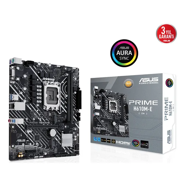 ASUS PRIME H610M-E-CSM 2xDDR5 HDMI/DP 2xM.2 1xGLAN 1700P ANAKART