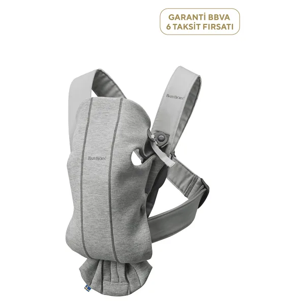 BabyBjörn Mini 3D Cotton Jersey Light Grey Kanguru