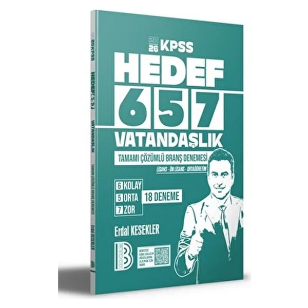 Benim Hocam Yayınları 2026 KPSS Hedef 657 Vatandaşlık Tamamı Çözümlü 18 Branş Denemesi