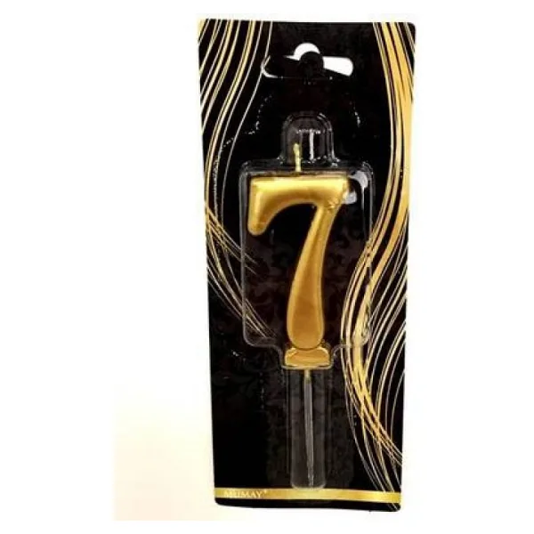 Benim Marifetlerim - 7 Yaş Altın Pasta Mumu