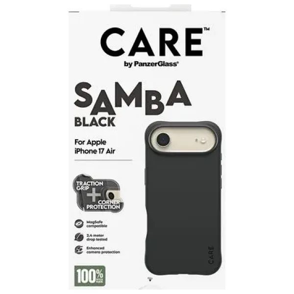 CARE by PanzerGlass Fashionable iPhone Air Samba Black MagSafe Uyumlu Kılıf