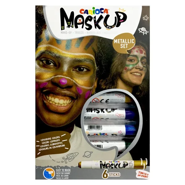Carioca Mask Up Metalik 6 gr 6 Renk Yüz Boyası
