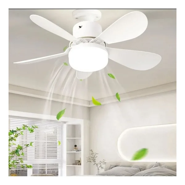 Cata E27 Duy Uyumlu 30W Led Aydınlatmalı 5 Pervaneli Tavan Vantilatörü - Pratik ve Şık Serinletici - Beyaz