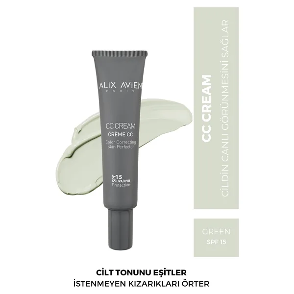 CC Krem Renk Düzenleyici Yeşil - CC Cream Green - SPF 15 UVB/UVA - 40 ml
