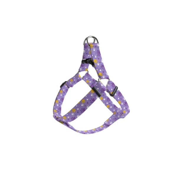 Coco Pet Desenli Göğüs Tasması Mor XS