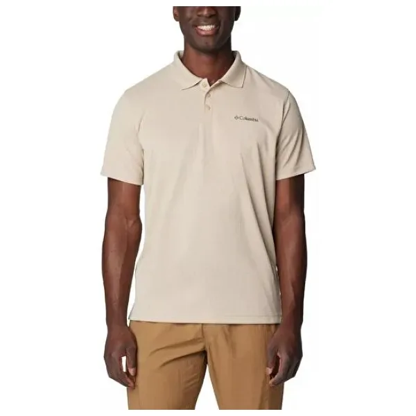Columbia Utilizer AM0126-271 Bej Kısa Kollu Polo Yaka Erkek Tişört