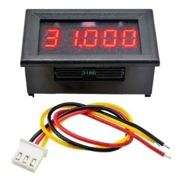 DC 0-33.000V Yüksek Hassasiyetli Dijital Voltmetre - Kırmızı
