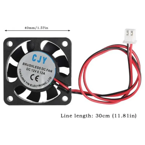 DC 12V FAN 4x4cm Kuluçka Fanı Soğutucu Peltier Pc Ekran 40x40mm