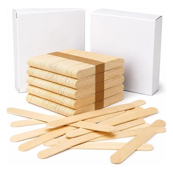 Dil Çubuğu 500 Adet Abeslang Naturel Geniş Jumbo Maket Hobi Okul 500 Parça Dil Basma Çubuğu Dondurma