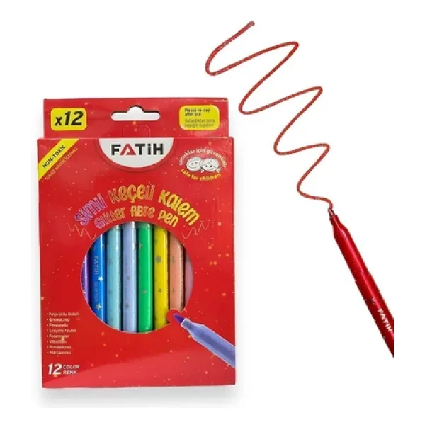 Fatih Simli 12'li Keçeli Kalem Seti