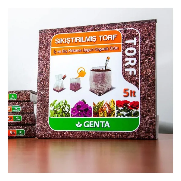 Genta Cocopeat Sıkıştırılmış Torf 5 Lt