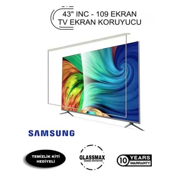 Glassmax Samsung 43Q60b (Qled) Uyumlu 43" Inç 109 Ekran Tv Ekran Koruyucu