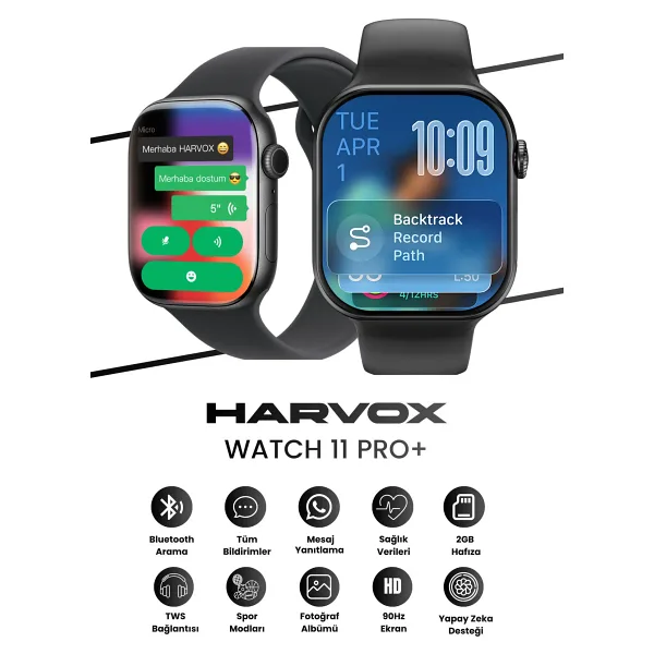 HARVOX Watch 11 Pro+ Akıllı Saat Iphone Ve Android Tüm Telefonlara Uyumlu