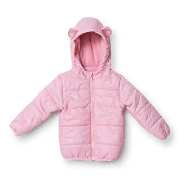 HelloBaby HelloBaby Kız Bebek Mont Fermuarlı Kapüşonlu Uzun Kol 2 - 3 Yaş