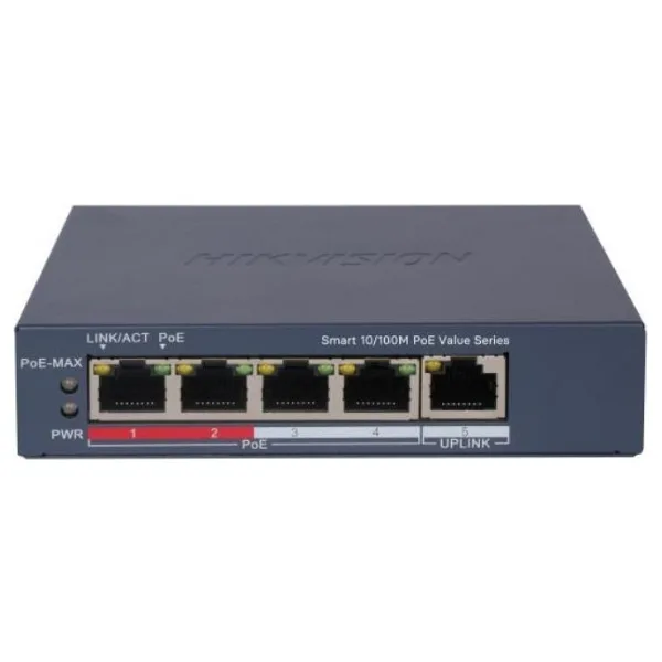 Hikvision DS-3E1105P-EI 4 Port 10/100 Mbps Switch