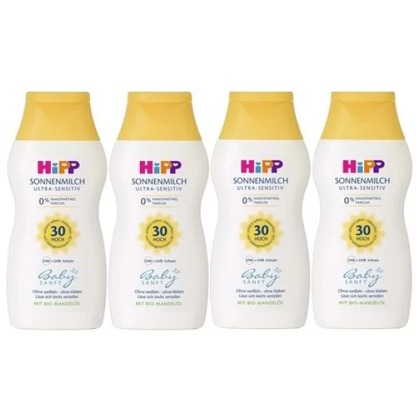 Hipp Babysanft Spf 30 200 ml 4 Adet Bebek Güneş Sütü