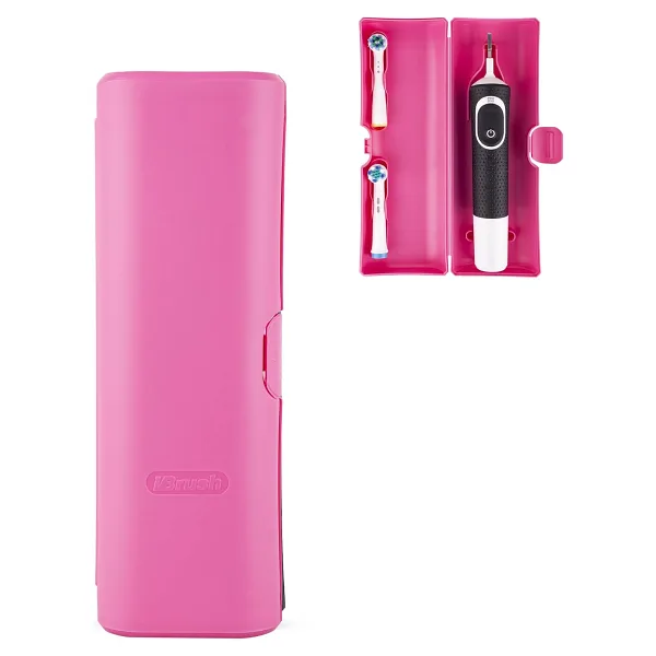 ibrush Şarjlı Diş Fırçası Yedek Başlığı Koruma Kabı, Oral-B Elektrikli Diş Fırçaları için Kutusu, Saklama Kabı, Hijyenik Seyahat Kutusu (Pink)