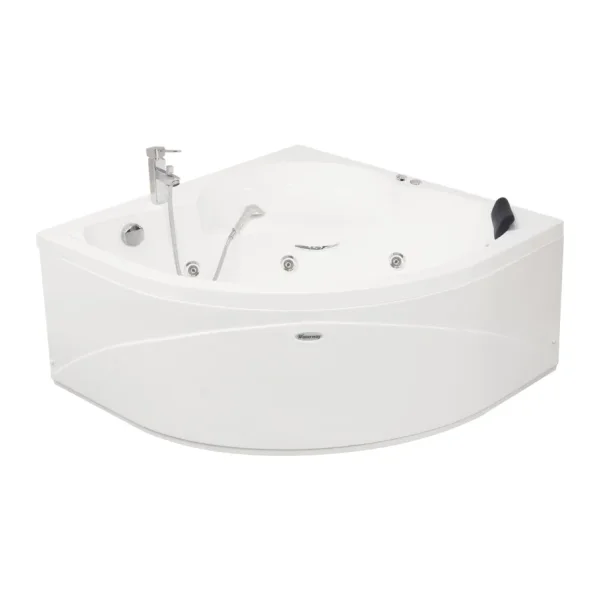 İowa Oturmalı Oval Jakuzi 120x120, h:55 Bonus Hidromasaj Sistemli Küvet (Gövde + Metal ayak + Ön panel)