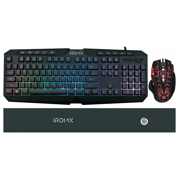 IROMX GMK44CC TR USB KABLOLU MULTİMEDYA SİYAH RGB GAMİNG Q KLAVYE+MOUSE