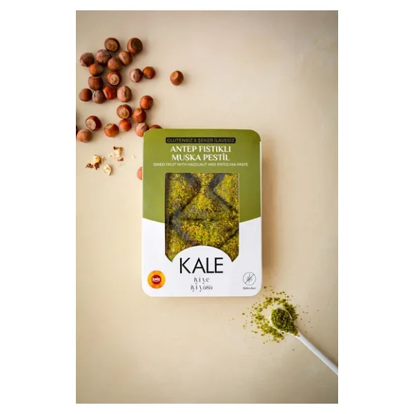 Kale Pestil & Köme Glutensiz - Şeker İlavesiz Karabuğdaylı Antep Fıstıklı Gümüşhane Muska Pestil 230 g