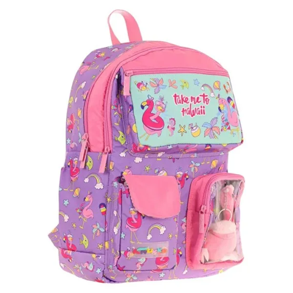 Kaukko Kids L5240 Plush Flamingo Okul Sırt Çantası