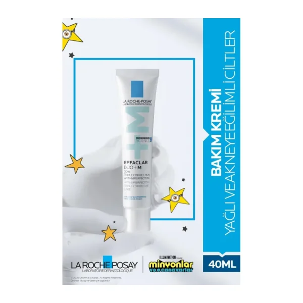 La Roche-Posay Effaclar Duo+M Nemlendirici Krem - Tüm Cilt Tipleri İçin Hafif Formül, 40 ml, Günlük Kullanım İçin İdeal