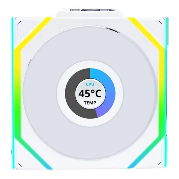 Lian Li UNI FAN SL Wireless LCD 120 Reverse G99.12RSLLCD1W1W.00 Beyaz 12 cm Kasa Fanı