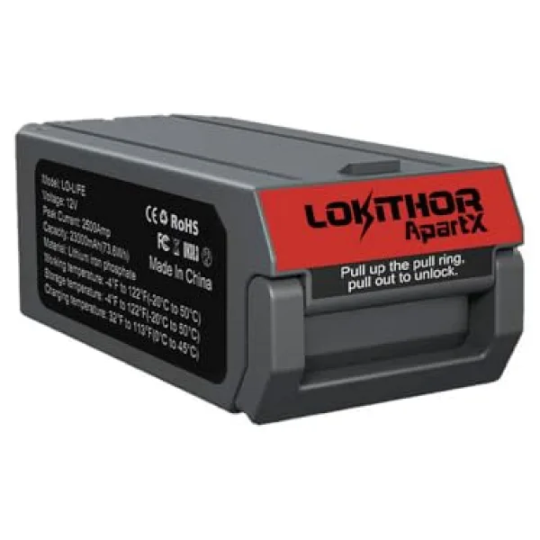 Lokithor LIFE 12.8 Volt LiFePo4 2500 A Takviye Gücü APARTX ile Uyumlu Yedek Akü