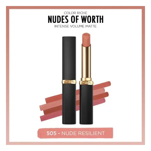 L'Oreal Paris Color Riche Intense Volume Matte 505 Nude Resilient Stick Ruj