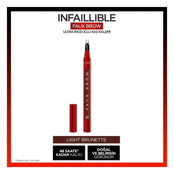 L'Oreal Paris Infaillible Faux Brow Ultra İnce Light Brunette Kaş Kalemi