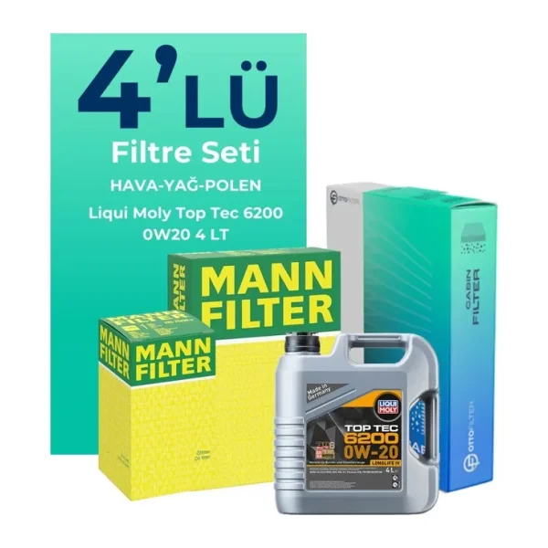 MANN Seat Arona 1.0 TSi Filtre Bakım Seti Liqui Moly Motor Yağlı (2017-2024) 4 Lü