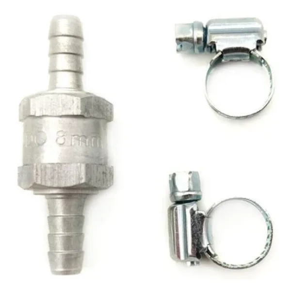 Mazot Benzin Yakıt Çekvalf 8mm ve 2 adet Hortum Kelepçesi