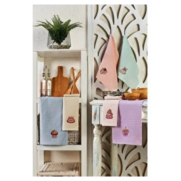 Mira Home 6 Parça Mutfak Kurulama Bezi 30 x 50 cm Cake - Çok Renkli