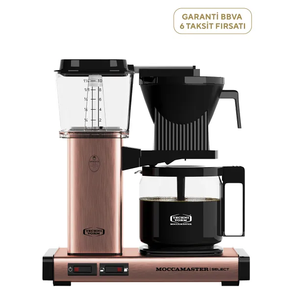 Moccamaster Select Bakır Cam Potlu Filtre Kahve Makinesi