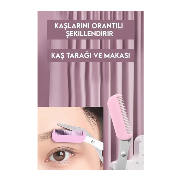 MUJGAN Taraklı Kaş Makası Pembe Renk