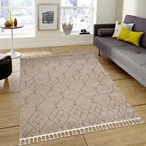 My Evilla Modern Dekoratif Vizon Bej Iskandinav Halı