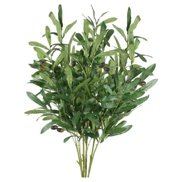 Nettenevime 4lü Set Yapay Zeytin Dalı Uzun Dallı 90cm 6 Meyveli