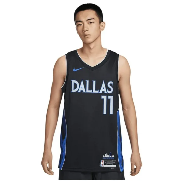 Nike NBA Kyrie Irving Dallas Mavericks City Edition Swingman Mens Basketball Jersey Dri Fit Erkek Basketbol Forması Siyah