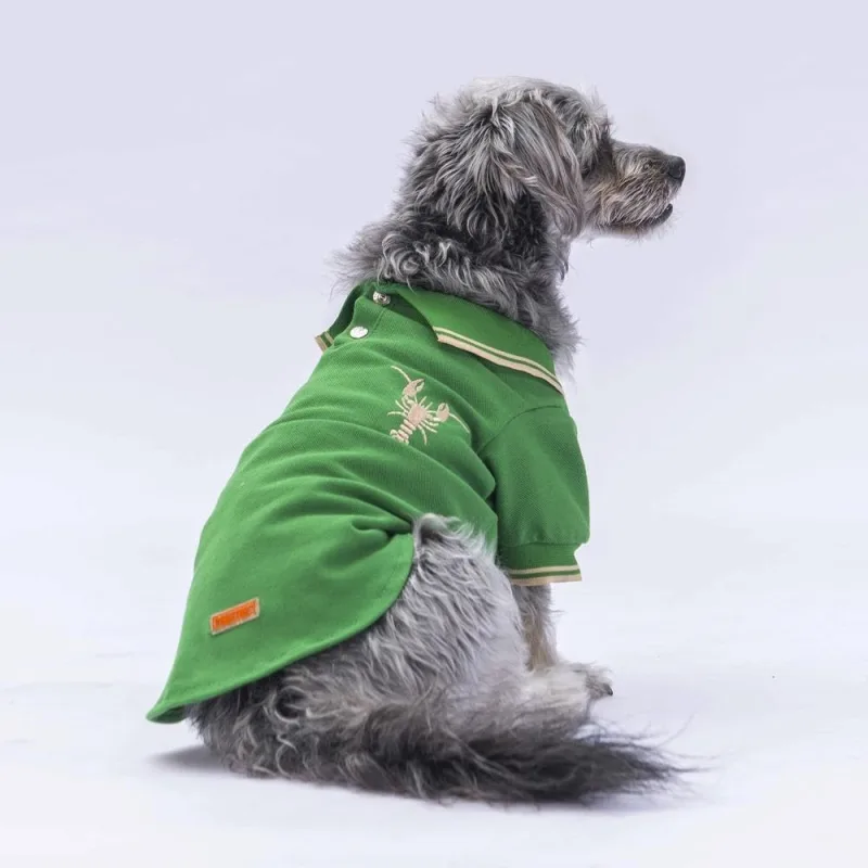 Pawstar Yeşil Marine Polo Yaka Kedi Köpek Tişörtü- Kedi Köpek Kıyafeti