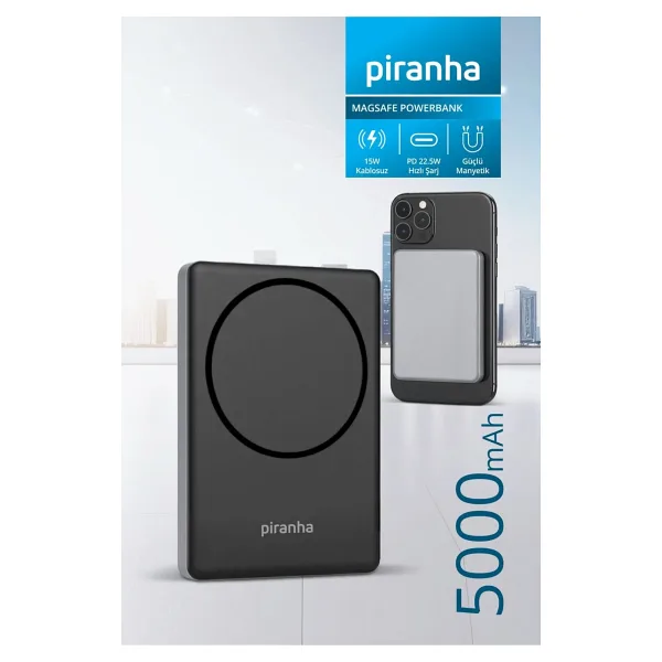 Piranha 9040 5000 mAh Hızlı Şarj MagSafe Powerbank