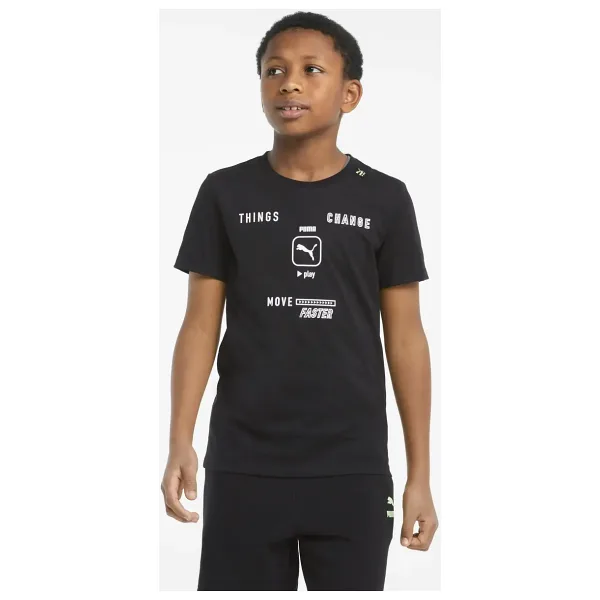 Puma Play UV Graphic 846964 Kısa Kollu Bisiklet Yaka Çocuk Tişört