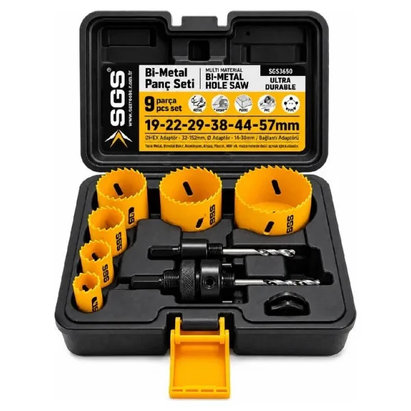 Sgs Sg3650 Bi-Metal Panç Seti 9 Parça