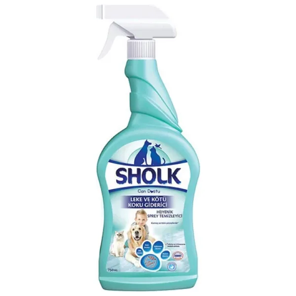 Sholk 750 ml Leke ve Koku Giderici Köpek Hijyenik Temizleyici Sprey